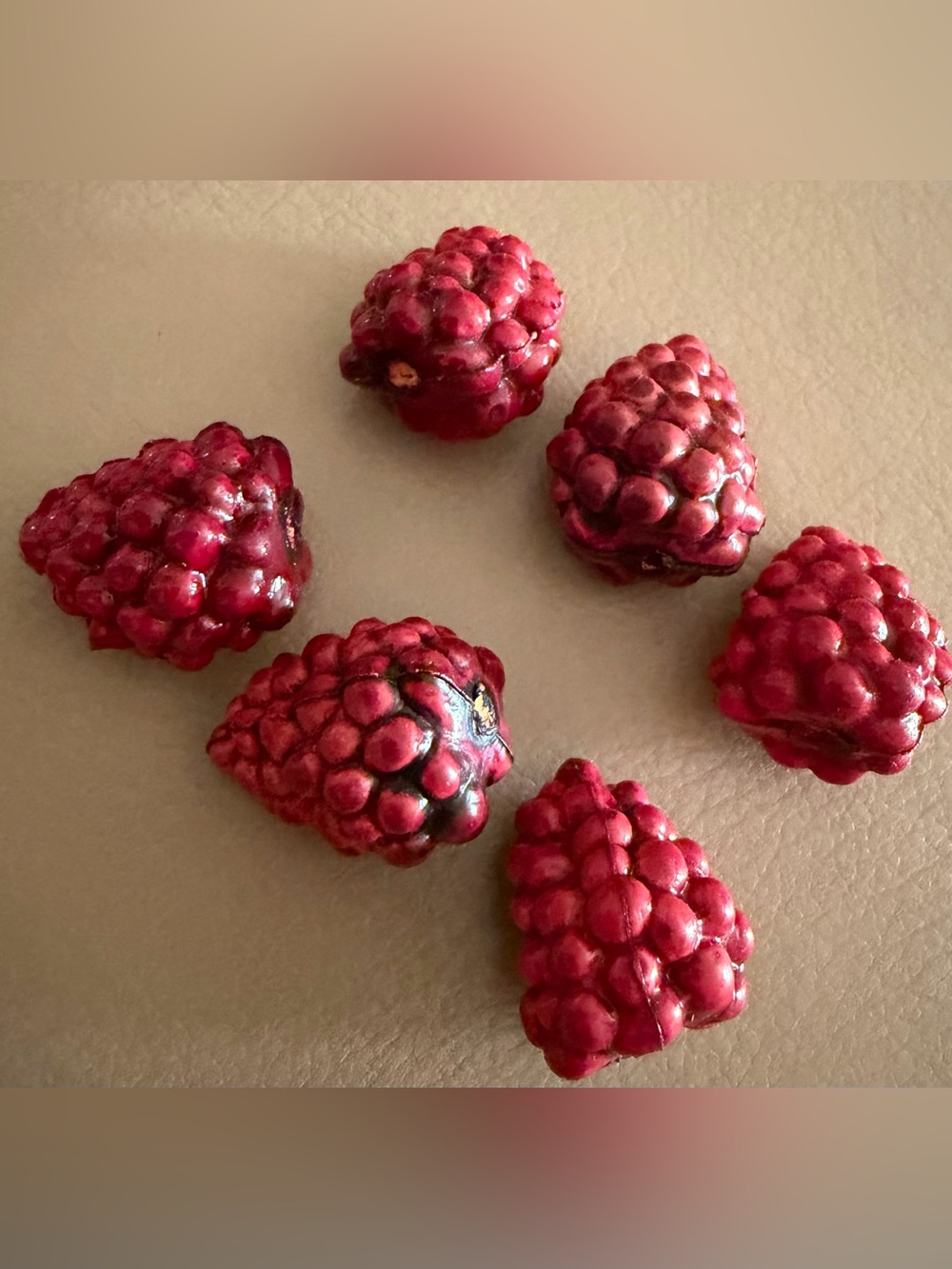 LONGABERGER 6 RED RASPBERRIES FOR MINI JW BERRY BASKET